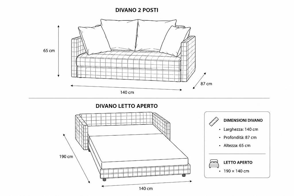 Sofas: Vendo divano letto – Gebraucht aus Cadro von ale9797 3