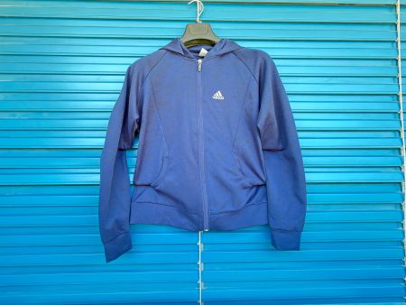 Veste Adidas à capuche bleu foncé femme
