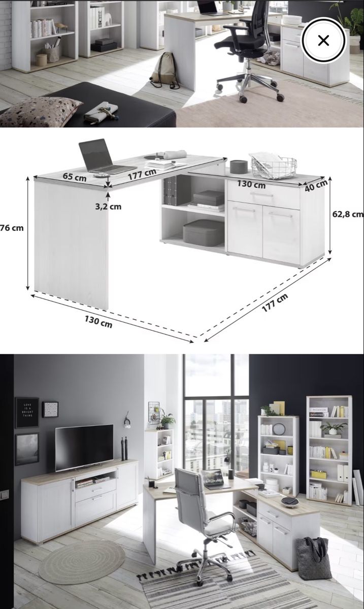Bureaux: Grosser Eckschreibtisch, Eiche – Neuf (Voir description) à Schlieren par Jessi_Rui 1