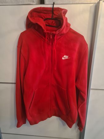 Nike Kapuzenjacke rot mit Reissverschluss Grösse S