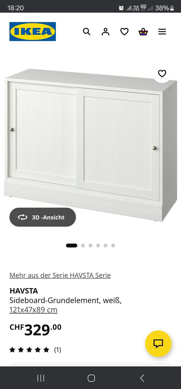 Ikea Commodes: Ikea Havsta Sideboard, Grau. Top Zustand. – Neuf (Voir description) à Grellingen par syl_t5wm 5