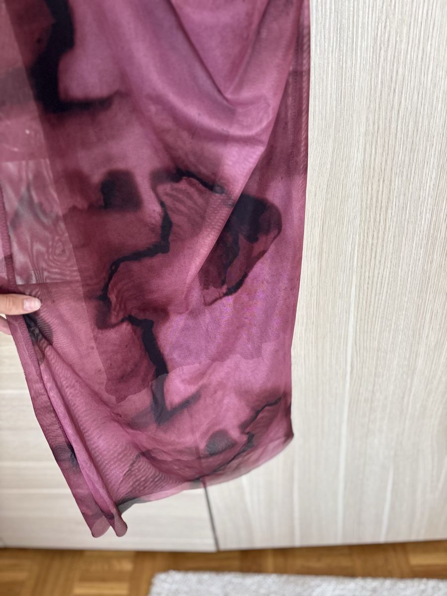 Shein Vestiti: Kleid langarm gemustert rot Gr. S Shein – Usato da Basel venduto da DressDrop 5