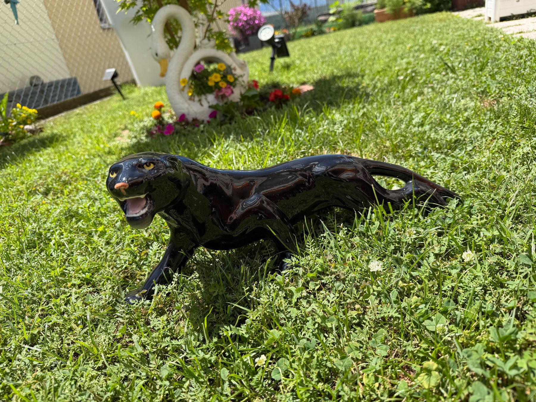 Figuren: Keramischer Schwarzer Panther (lang 45 cm) – Gebraucht aus Cugnasco von tizianaq
