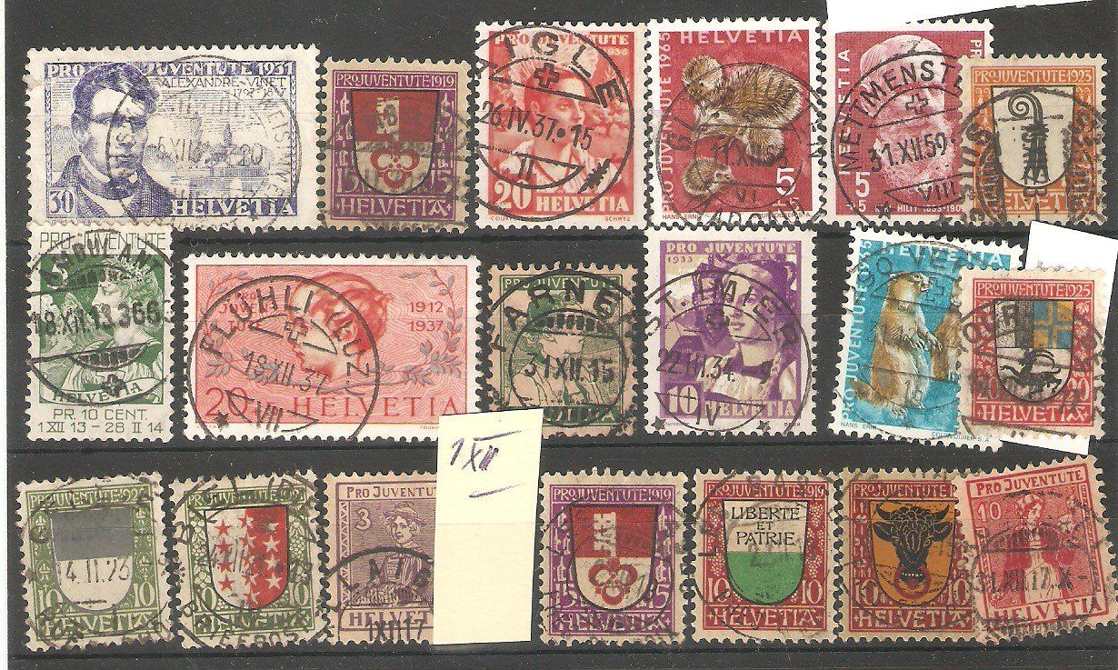 Tutti i francobolli: 19 PJ mit Vollstempel – Usato da Lausanne venduto da Whorvath