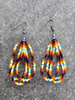 Boucles d'oreilles - perles de rocaille - Fait main