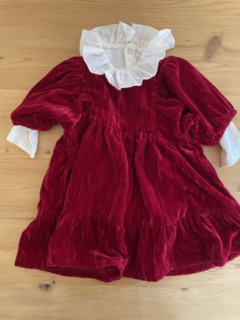 H&M Samtkleid, Grösse 74 (6-9M) - Festlich für Weihnachten!