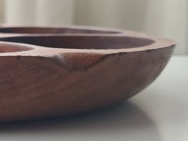2 St. Holz-Apéroplatte/ Servierteller, Vintage,TEAK sammeln