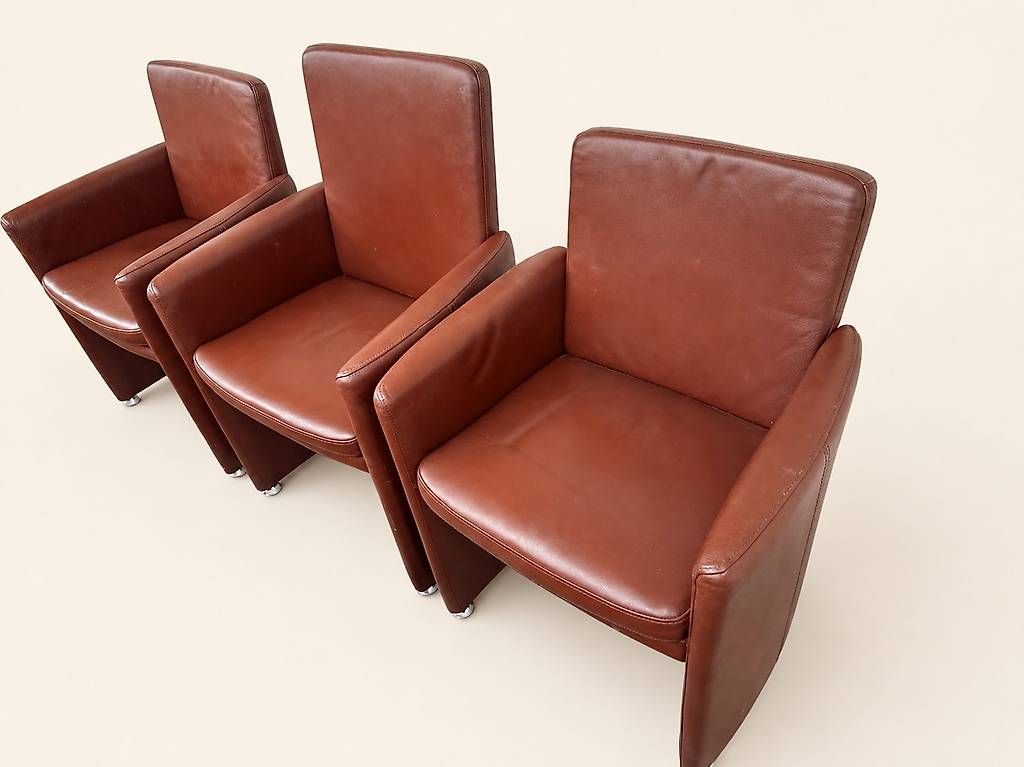 Chaises: Drei braune Lederstühle – D'occasion à Zürich par James_Kr