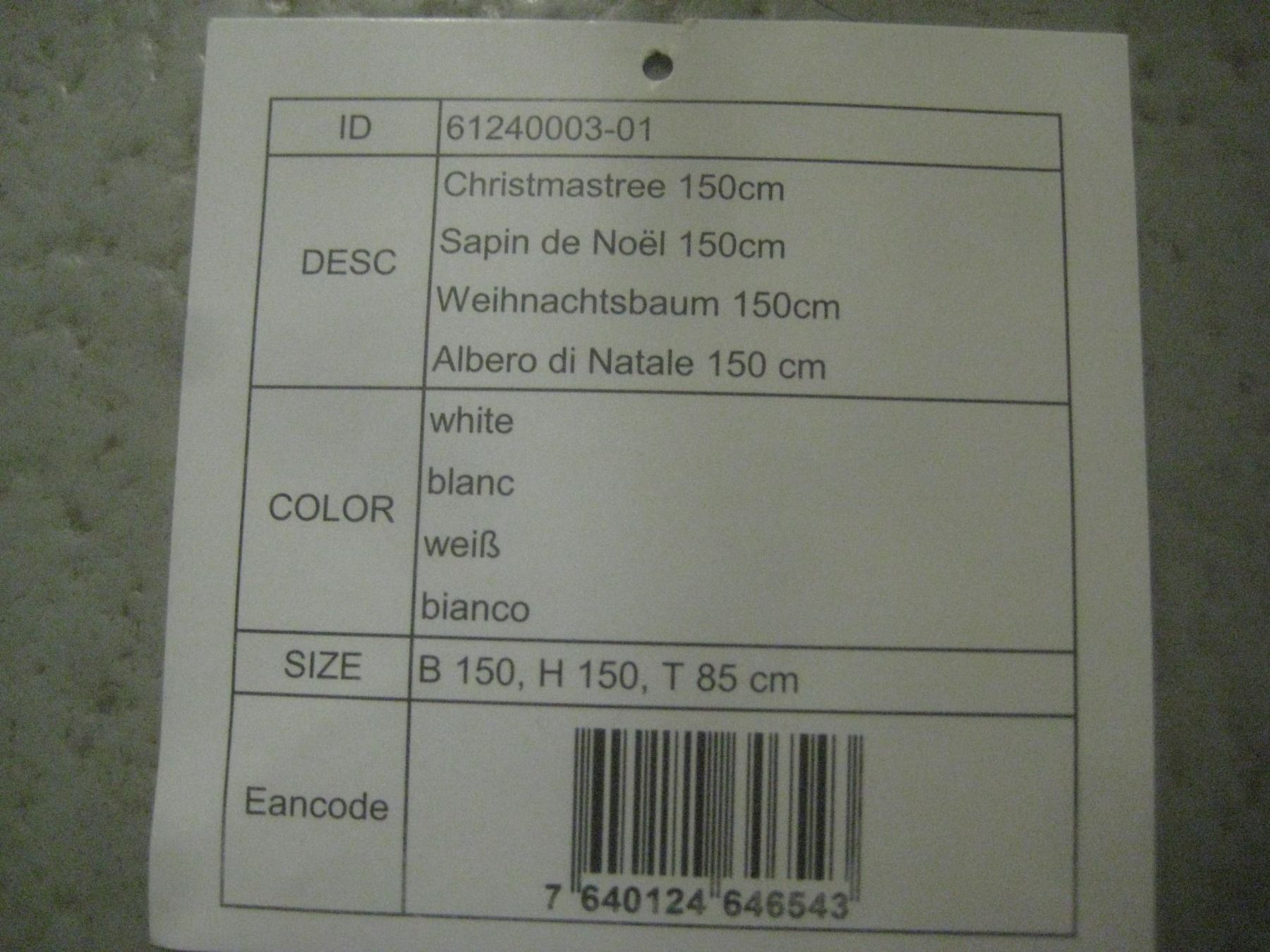 Alle Dekorationen: WEIHNACHTSBAUM   WEISS – Neu (gemäss Beschreibung) aus Uster von flocke1 4
