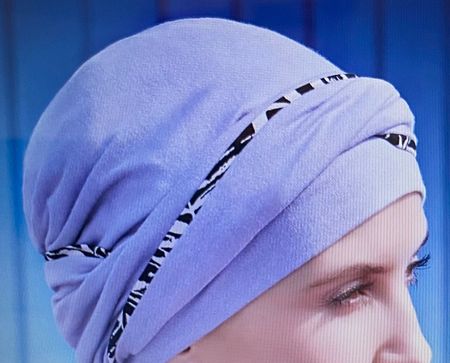 eleganter Turban neuwertig Lavendel Grey VIVA Headwear