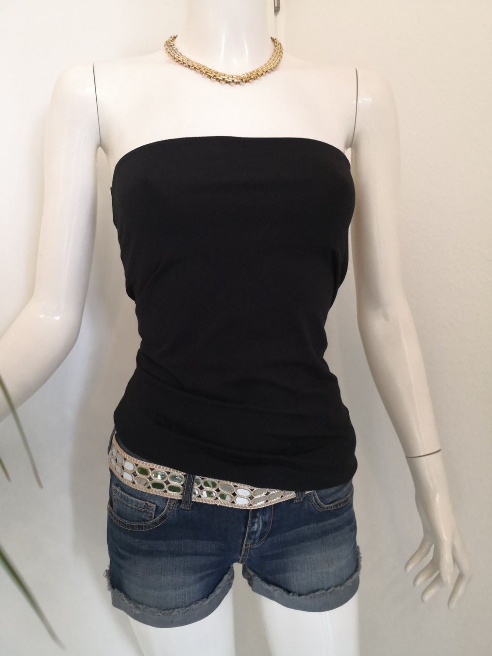 Mango Top: 🤩MANGO BANDEAU-TOP SCHWARZ STRETCH – Nuovo (secondo la descrizione) da Olten venduto da Naja-Twins-Twins 8