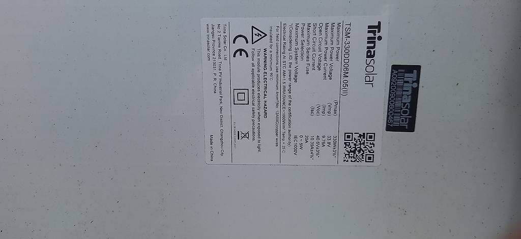 Dispositivi a energia solare: 25 Stück Solar Module TrinaSolar 330W Black – Usato da Neuenkirch venduto da Baumixx 1