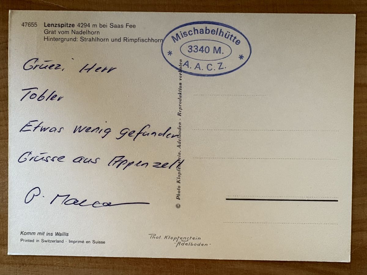 Cartoline postali: AK von Lenzspitze  – Usato da Rümlang venduto da Kartenpost1 1
