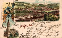 Gruss aus St. Gallen. Kirche Linsebühl