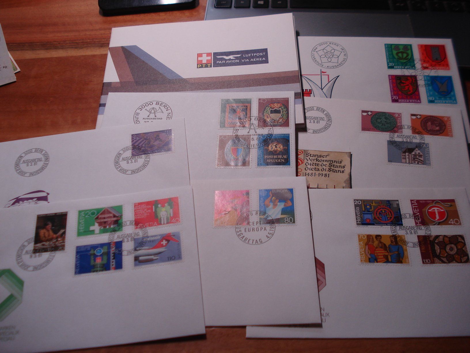 Tous les timbres: Set 1981, 8 Belege FDC... – D'occasion à Niederwil AG par morostahu 1