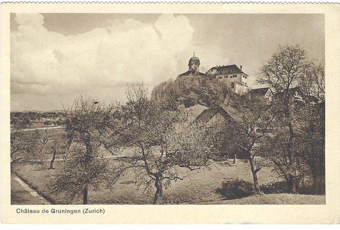 Cartoline postali: Château de Gruningen Zürich – Usato da Brenles venduto da hello1063