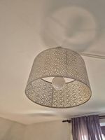 Decorative silver-grey ceiling lamp