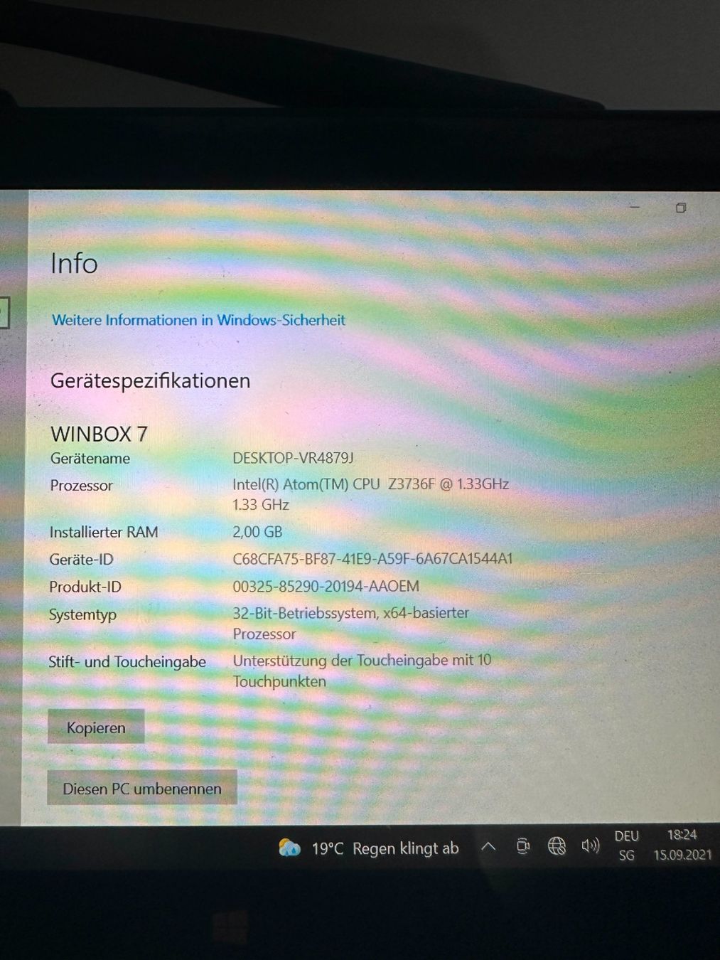 PC: ODYS Winbox 7 Mini-PC / Touch-PC mit Windows 10 – Usato da Kirchleerau venduto da KA-MA 4