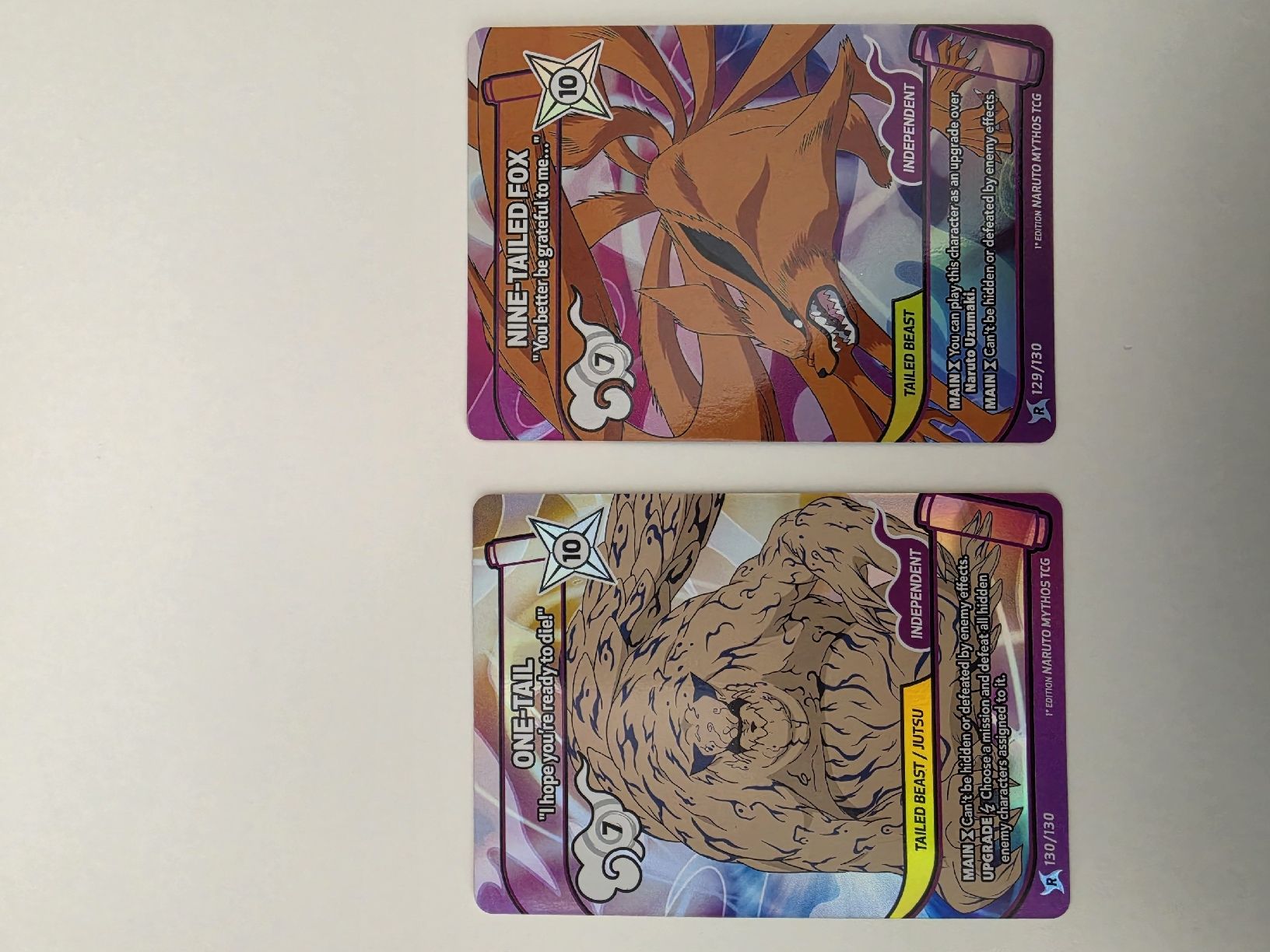Cartoline: Naruto Mythos TCG: One-Tail + Nine-Tailed Fox Karten – Nuovo (secondo la descrizione) da Wallisellen venduto da sTeeGoo_