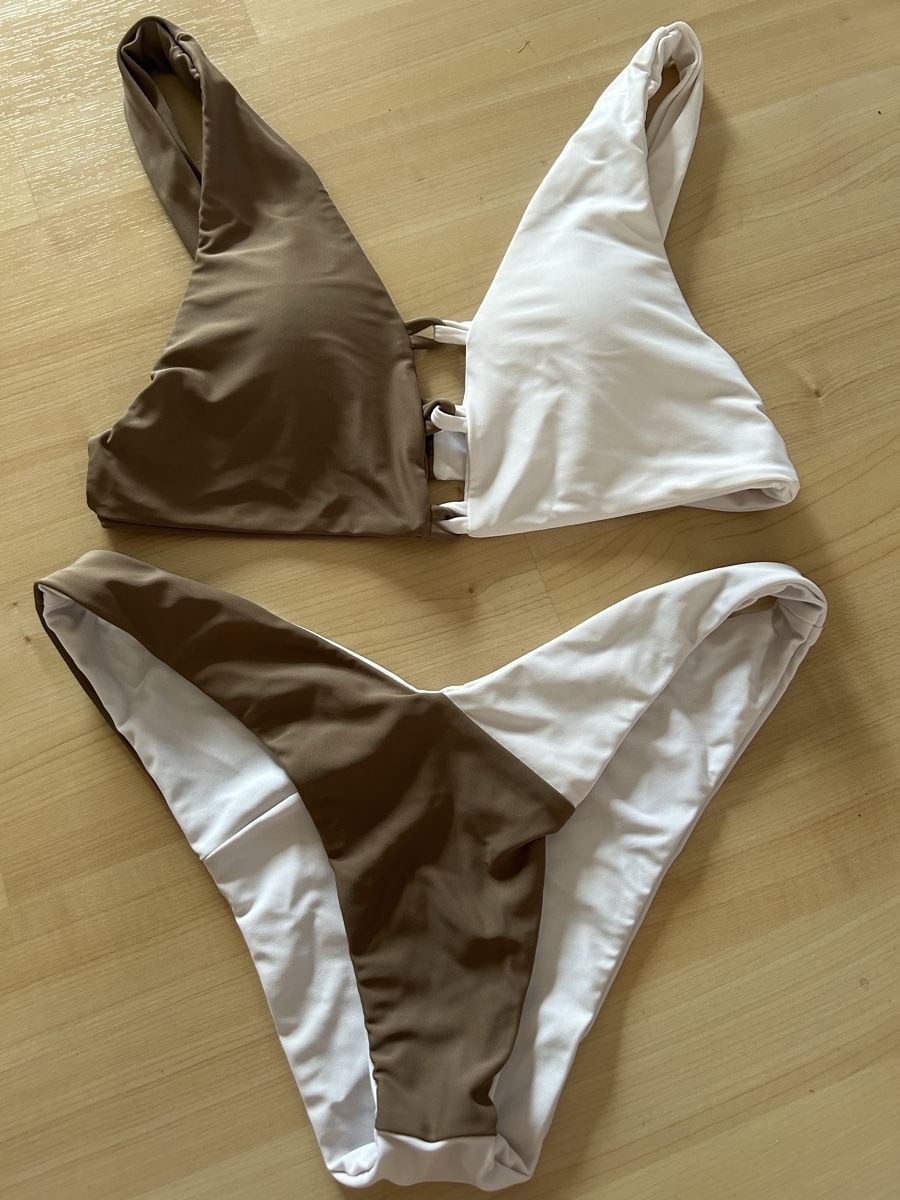 Badekleider & Bikinis: Hochwertiges Bikini braun/weiss – Neu (gemäss Beschreibung) aus Windisch von Shakira085