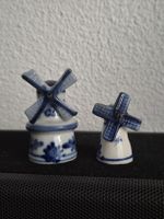 2er Set Delft Blauw Windmühlen – Handbemalt – Porzellan