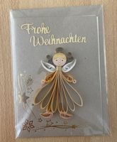 Weihnachtskarte mit Papierengel Motiv neu in Verpackung