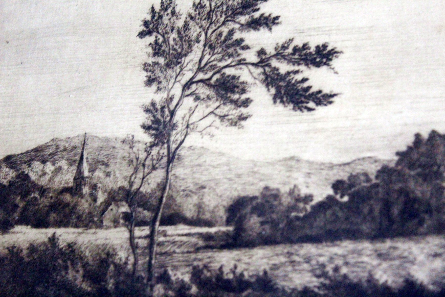 Gemälde: EUGEN LINDENBERG (Germany, 1877-?) Landschaft mit Kirche – Gebraucht aus Bern von Arting 9