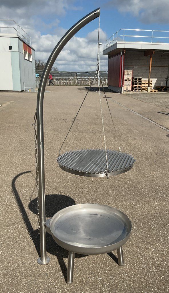 Griglie: Galgen-Grill Chromstahl 60cm – Nuovo (secondo la descrizione) da Niederdorf venduto da DieMetallbauer