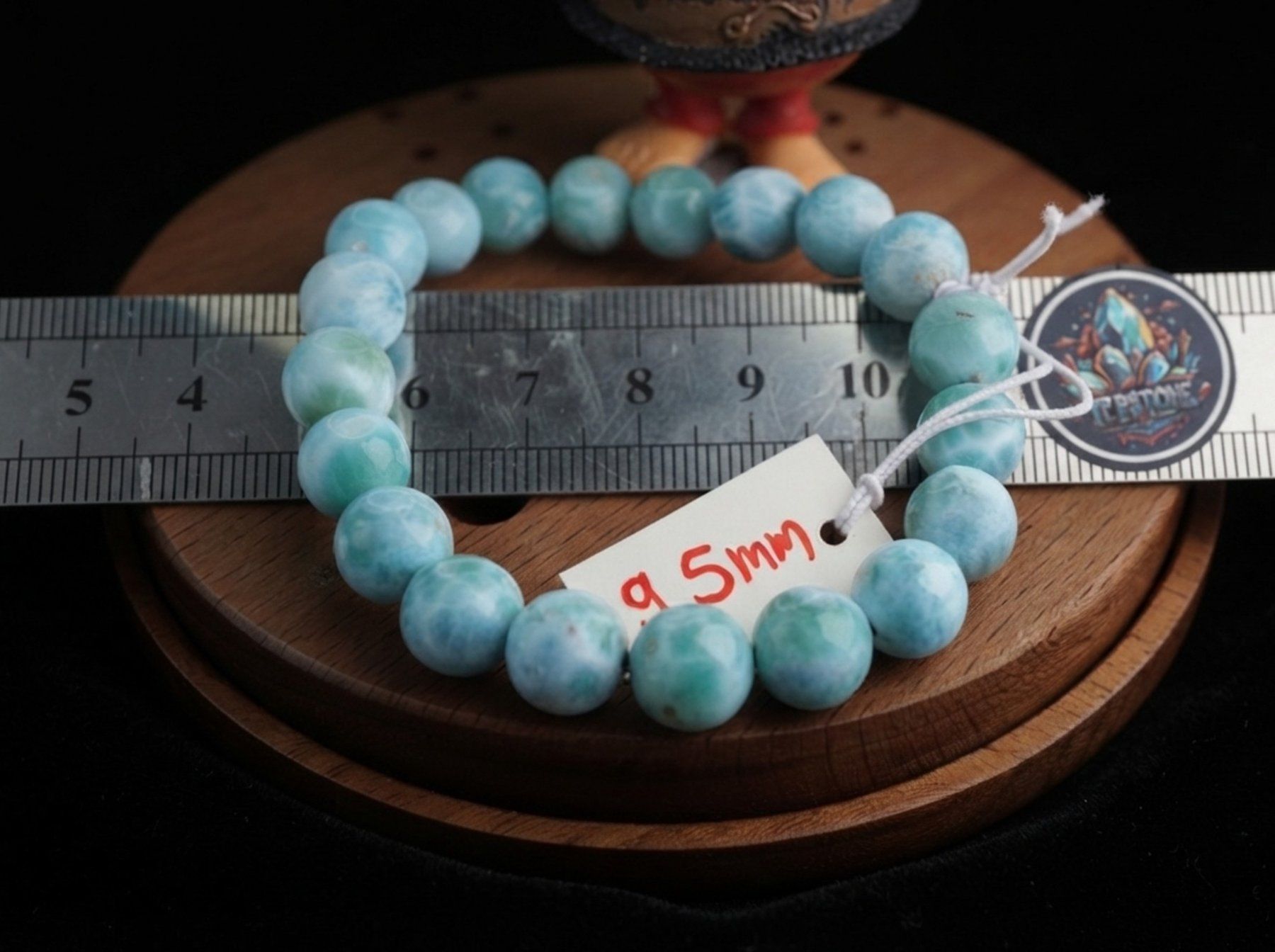 Minerali & Pietre curative: Larimar    Top   Armband Kugel 9,5mm Topstone – Nuovo e nell'imballaggio originale da Eschenbach SG venduto da topstone