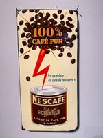 Nestlé Nescafe Emailschild um 1950 ab 1.- Kaffee