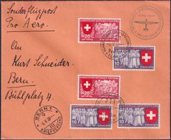 1939, Swissair-Meldeflug PRO AERO mit 219+226, sauber.