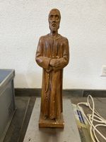 Statue priester 1947 Holz Figur Rosenkranz gebraucht