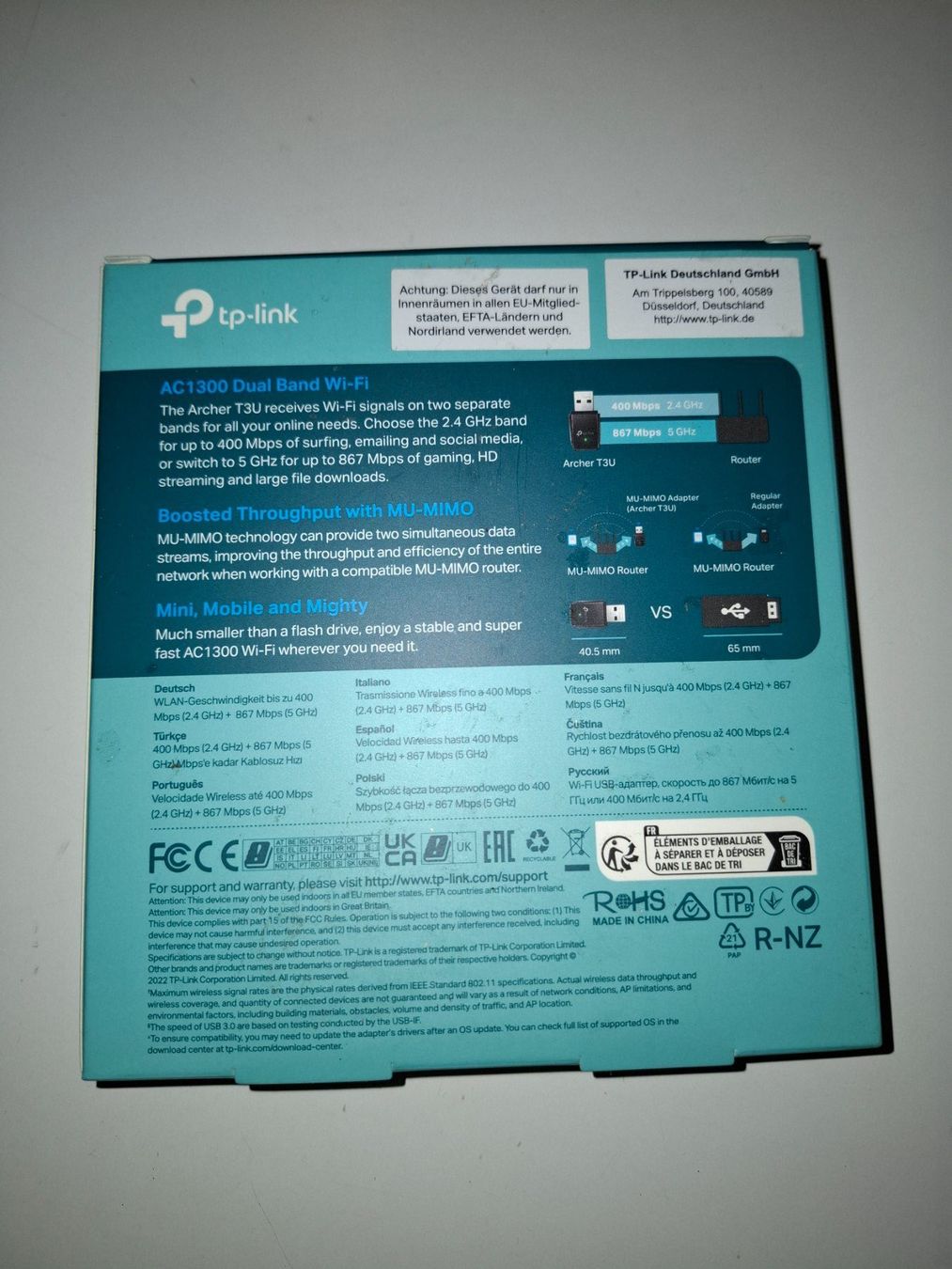 TP-Link Unità & Adattatore: TP-LINK Ac 1300 Mini Wireless Mu-Mimo USB Adapter – Usato da St. Gallen venduto da WWL 4