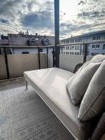2 Lounge-Liegen (zusammenstellbar als Bett)