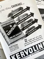 Kervoline Motor Oil - 4 Alte Werbungen / Publicités 1930/32