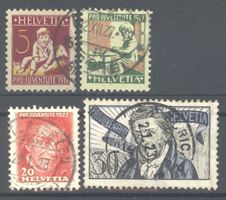 1927, Pro Juventute, ohne Falz, gestempelt