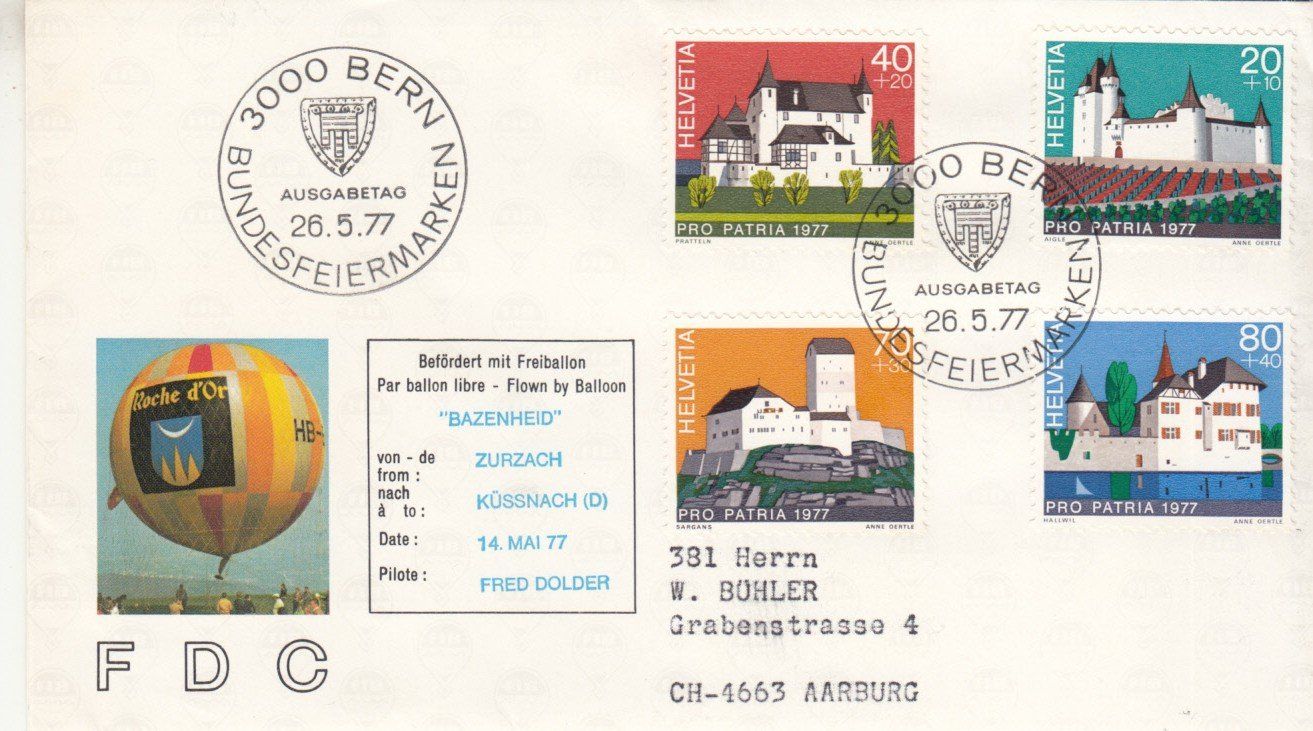 Tous les timbres: SBK B174 - B177 Ballon-FDC – D'occasion à Bürglen TG par StampGraf
