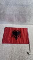 Albanische/Schweizer Autofahne,