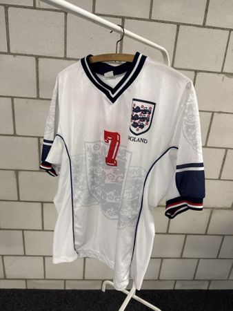 England Fussball Trikot Beckham 7 weiss Grösse XL