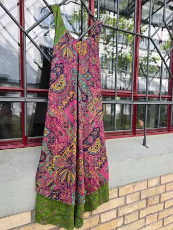 Kleidung: Kleid aus vintage Saris, Indien (1 Size)