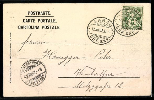 Cartoline postali: AK Aarau, Das Schloss – Usato da Berlin venduto da bartko-reher 1