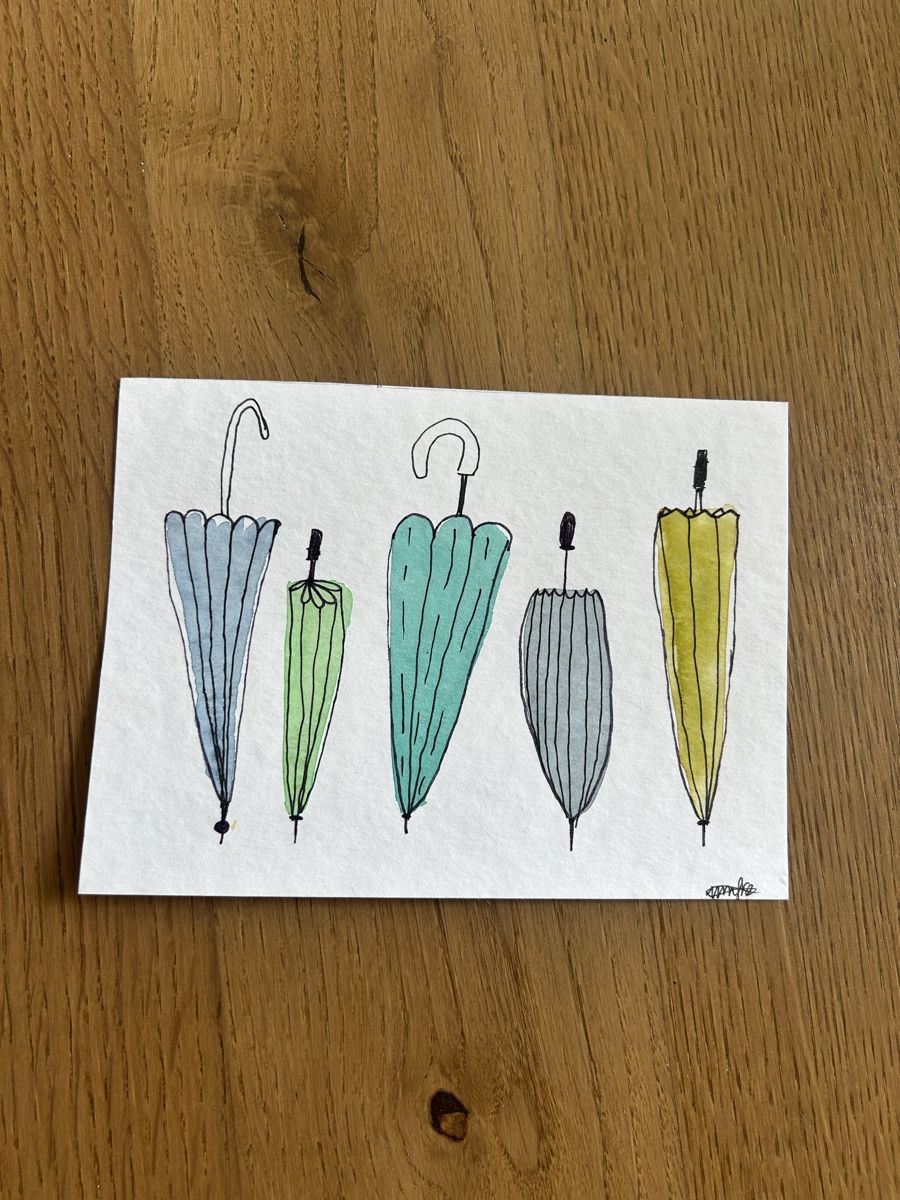 Cartoline: Karte Regenschirme – Usato da Schöftland venduto da DesignbyNaja