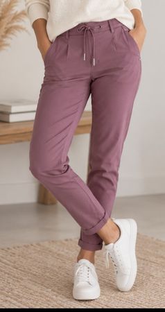 Damen Stoffhose Only lila mit Kordelzug guter Zustand