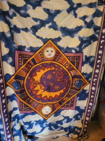 Schönes Tuch Sonne Mond Sterne 🌞🌛🌟Made in India