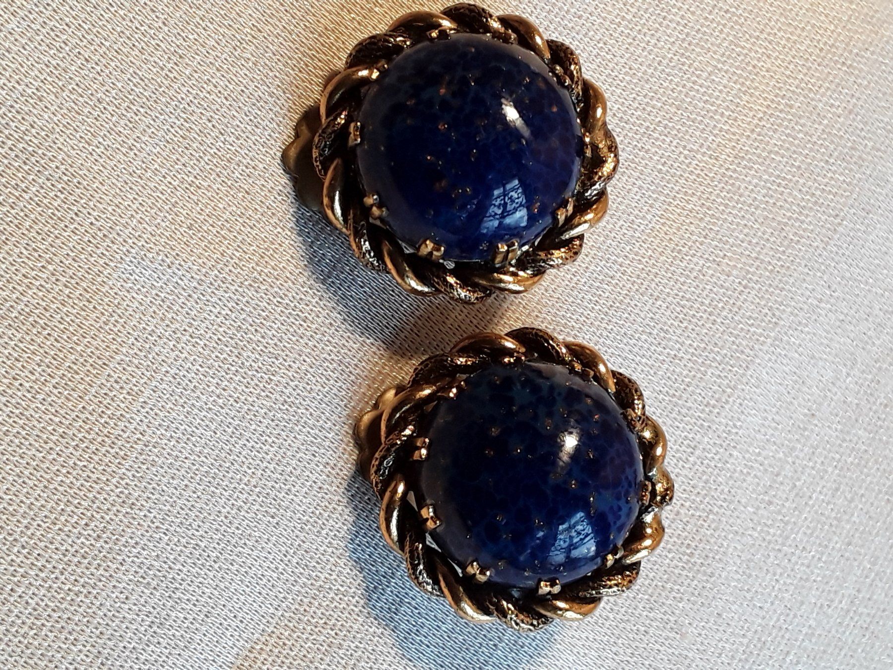 Murano Orecchini pendenti & Orecchini a lobo: Vintage Murano blaue Ohrclips – Usato da Zürich venduto da Aleick 4