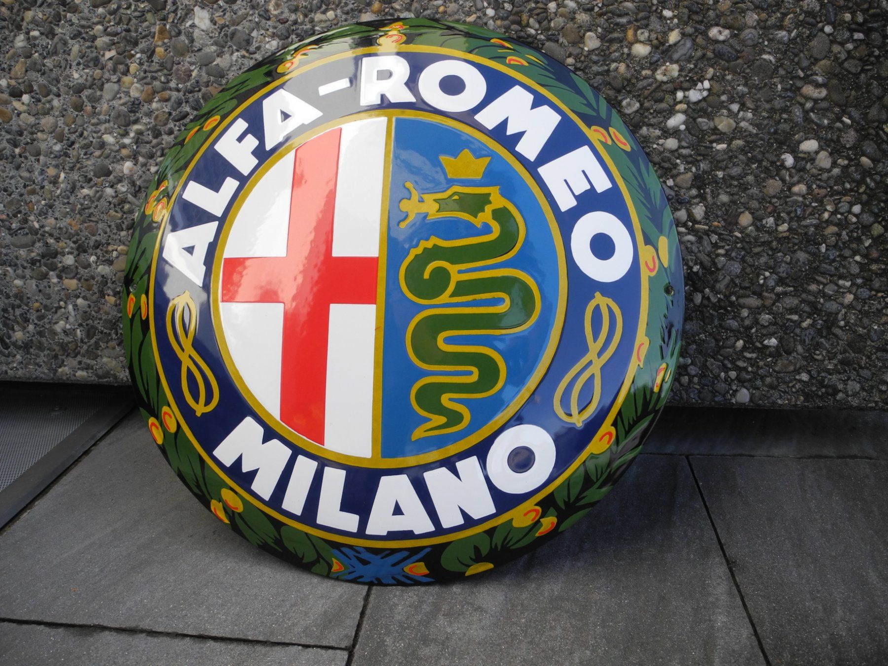 Alfa Romeo Insegne: GROSSES ALFA ROMEO EMAILSCHILD – Nuovo (secondo la descrizione) da Reinach AG venduto da Huckleberrysix 1