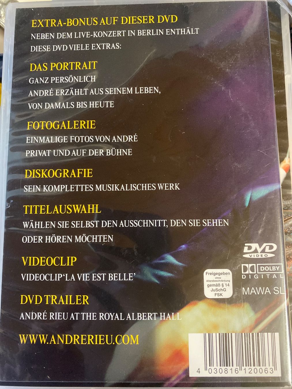 Tutti i DVDs: André Rieu - A Dream Come True - DVD Musical – Usato da Le Brassus venduto da cinema13 1