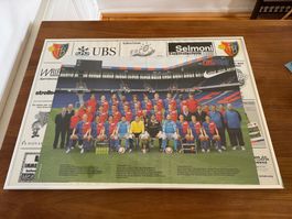 Aluminium Bilderrahmen Wechselrahmen (71x51) FC Basel Poster