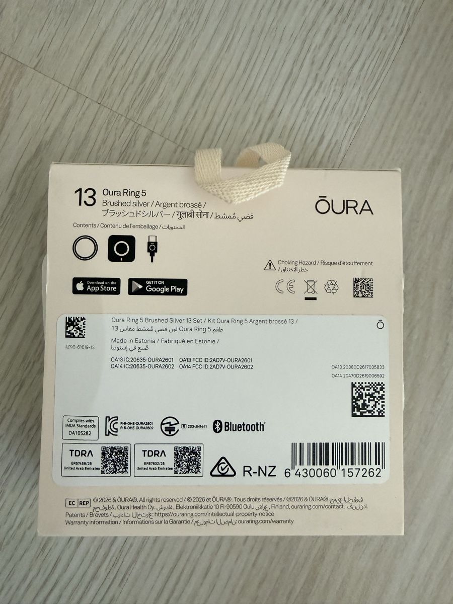 Oura Ringe: Smart Ring Oura Gen 5 Brushed Silver – Neu (gemäss Beschreibung) aus Rudolfstetten von AudioFox 3