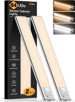 26cm Schrankbeleuchtung 3 Farben, 5 Helligkeit, 4 Modi, 2stk